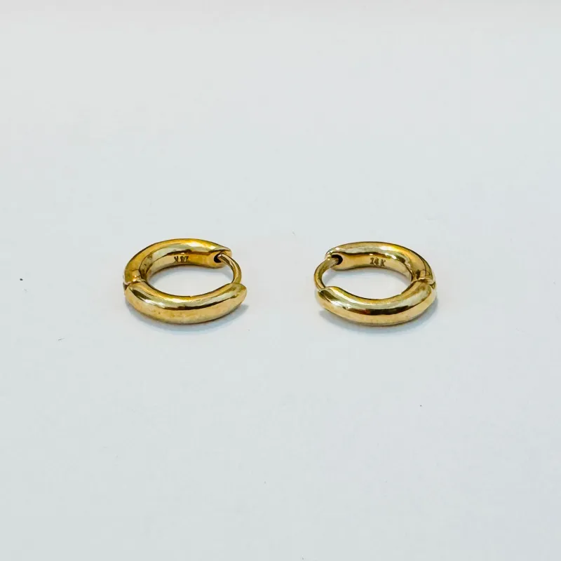 classic gold hoops, 13 x 4 mm sold by Theodosia