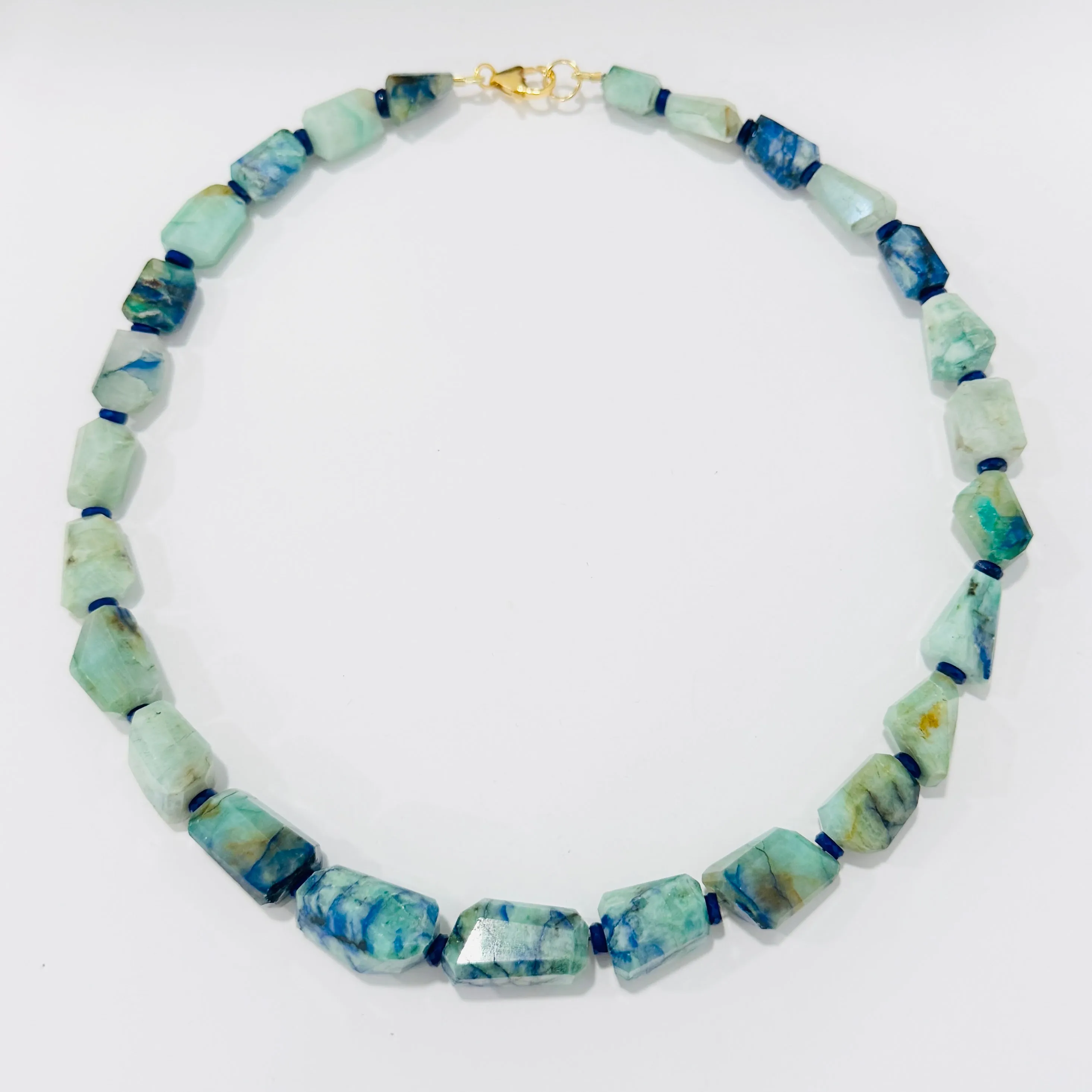 azurite nugget necklace sold by Theodosia