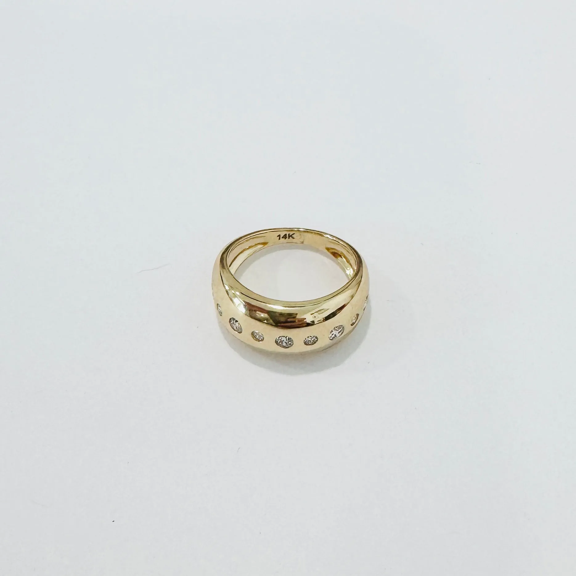 diamond dome pinky ring sold by Theodosia product image thumbnail 2