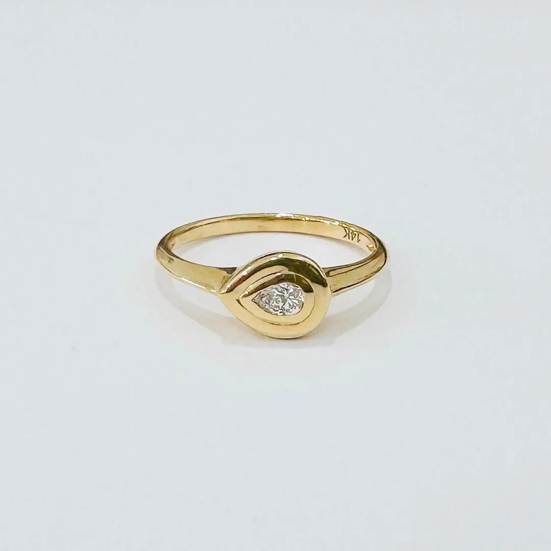 stepped pear diamond band sold by Theodosia