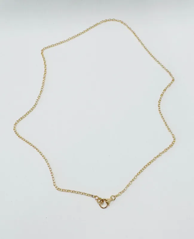 front clasp rolo chain made by Theodosia