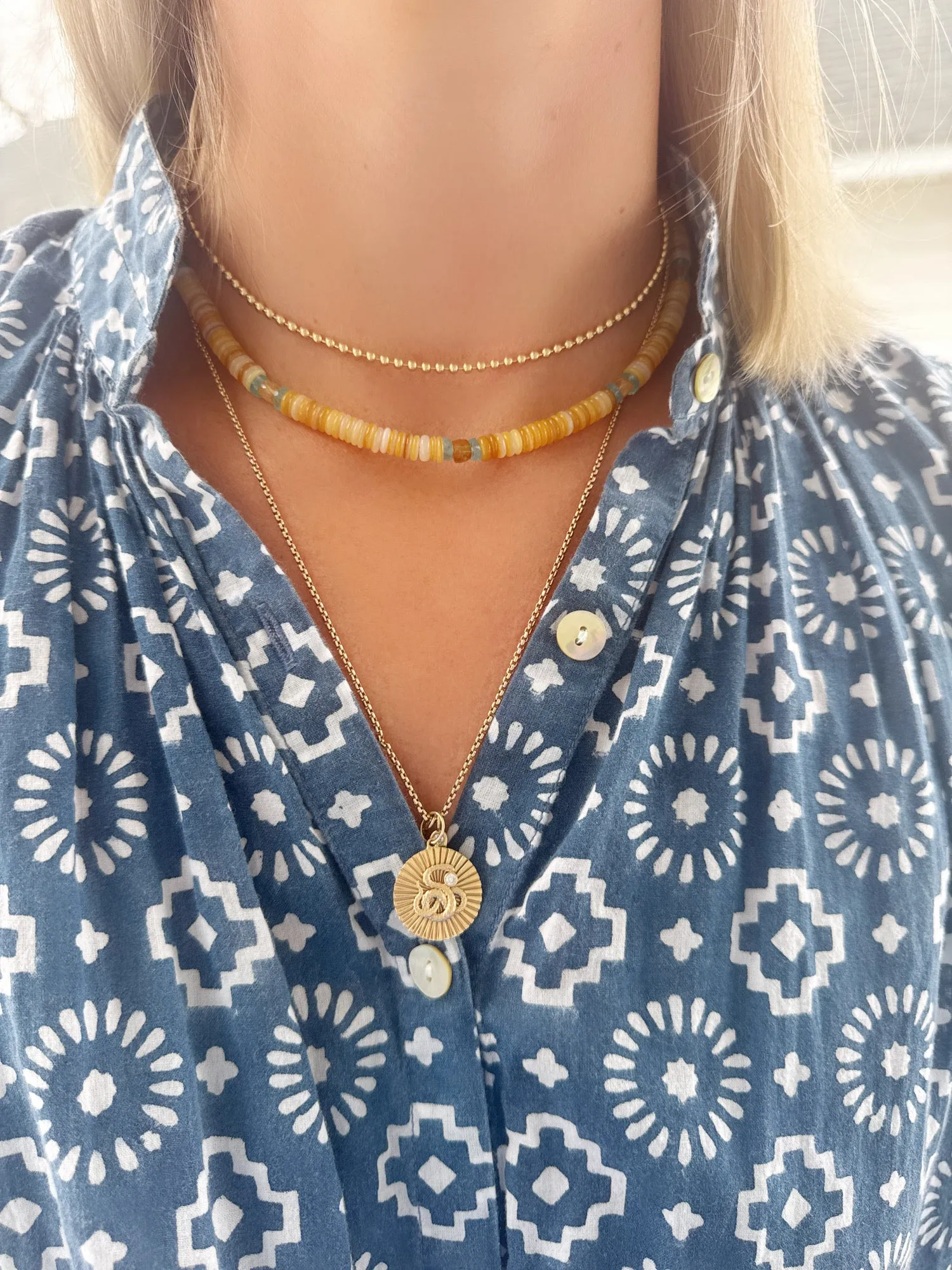 yellow opal, apatite, and hessonite garnet sold by Theodosia product image thumbnail 2