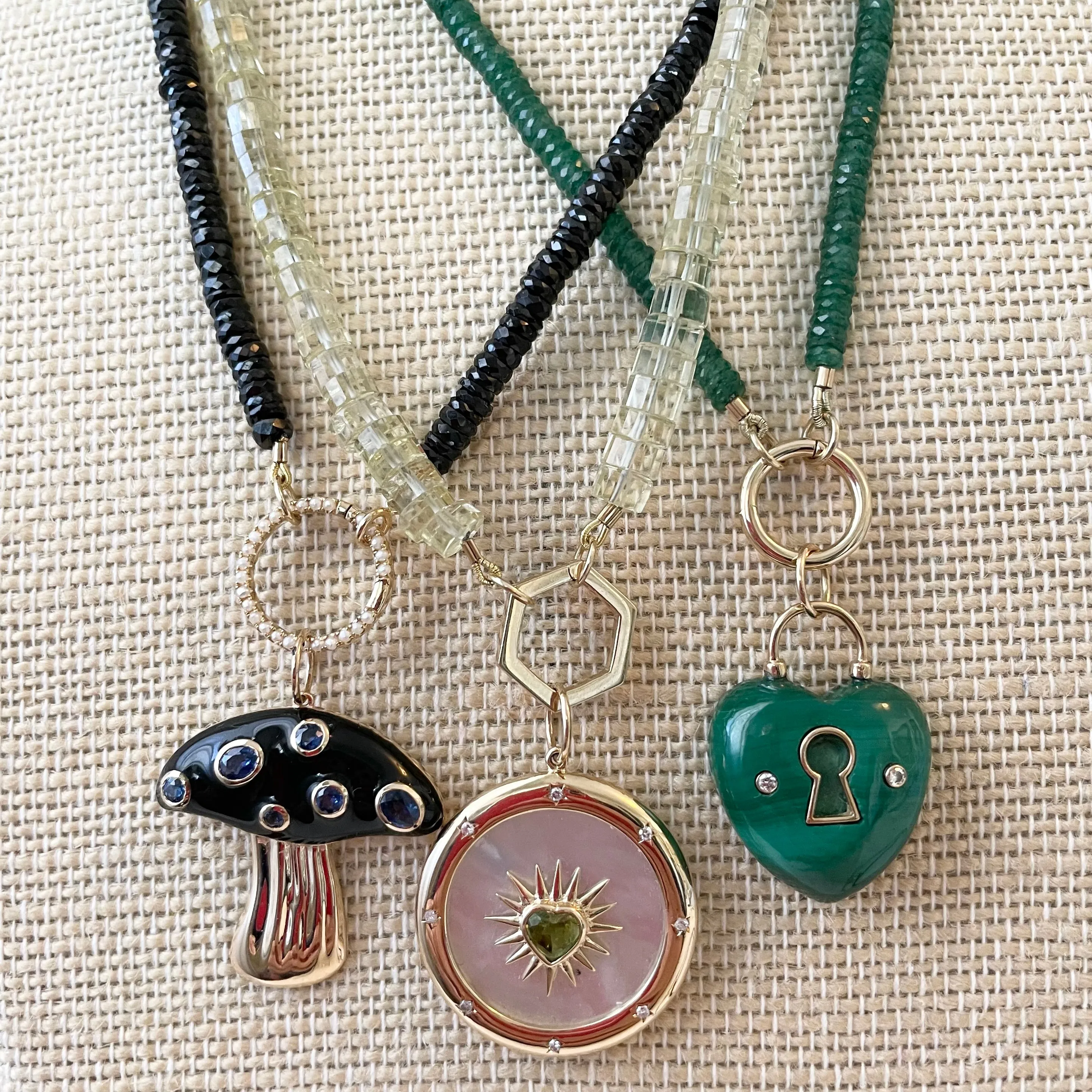 CUSTOMIZABLE black spinel strand sold by Theodosia product image thumbnail 3