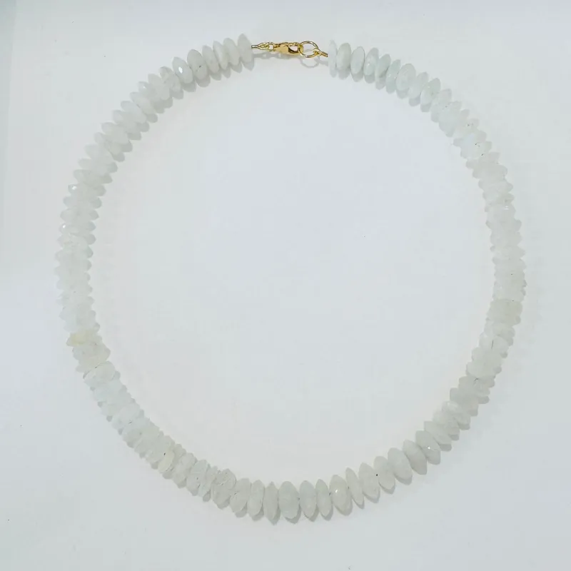 German cut moonstone candy necklace made by Theodosia