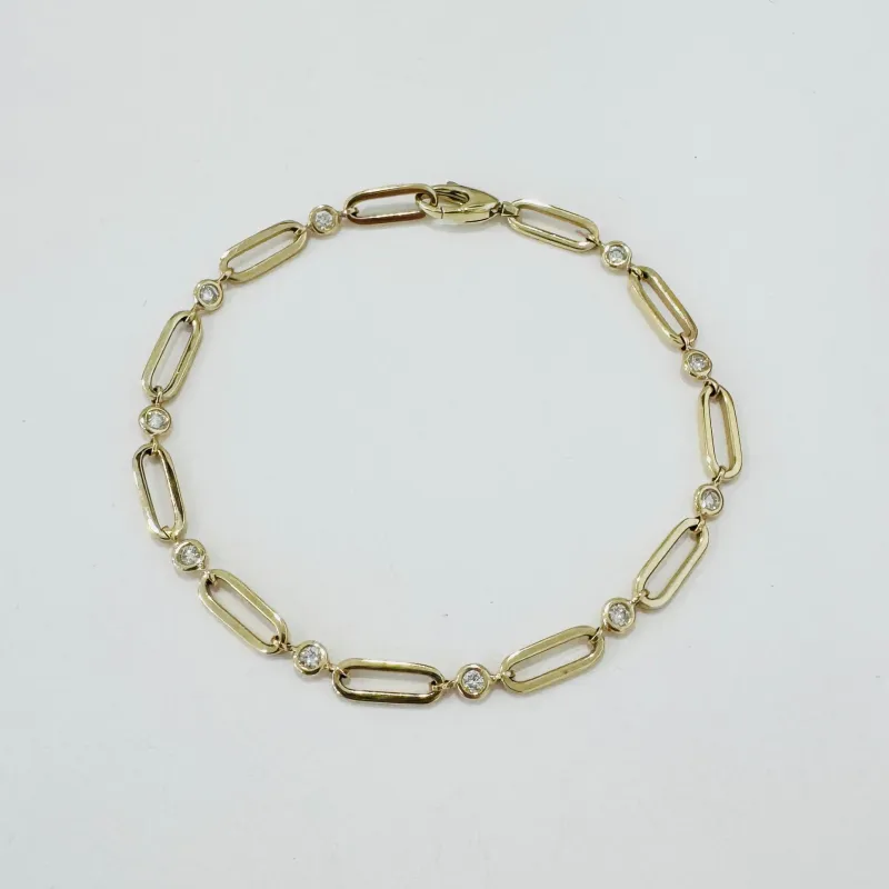 diamond paperclip bracelet, 0.50 ct made by Theodosia