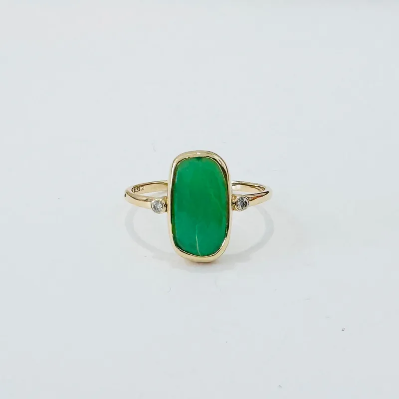 chrysoprase ring made by Theodosia