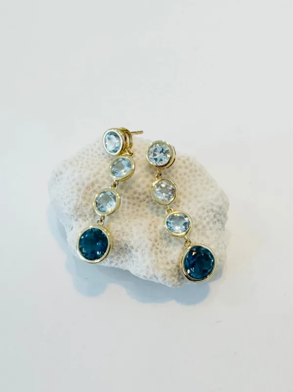bezel topaz earrings made by Theodosia