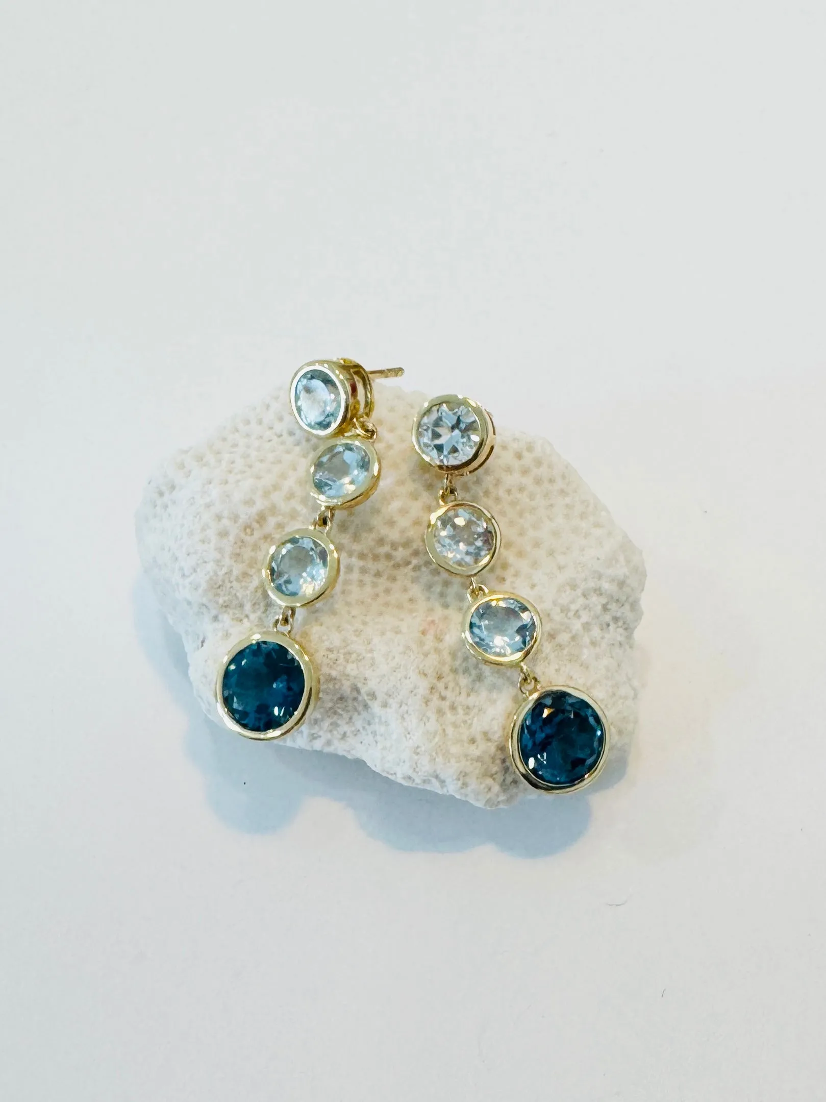 bezel topaz earrings sold by Theodosia