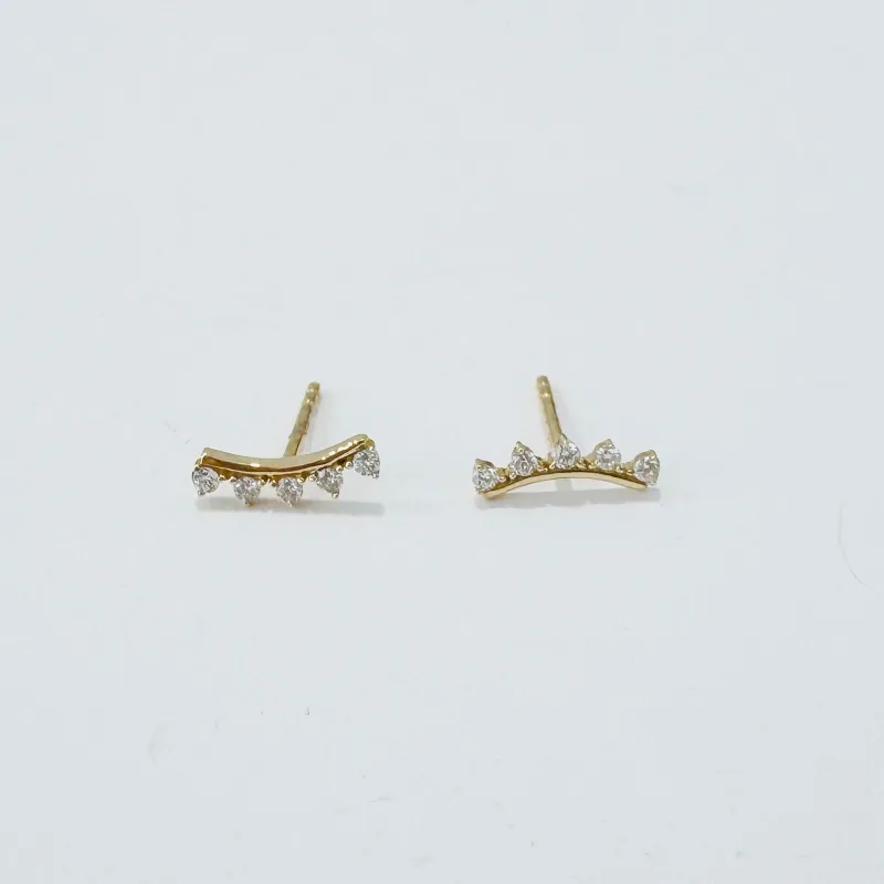 diamond arc studs made by Theodosia