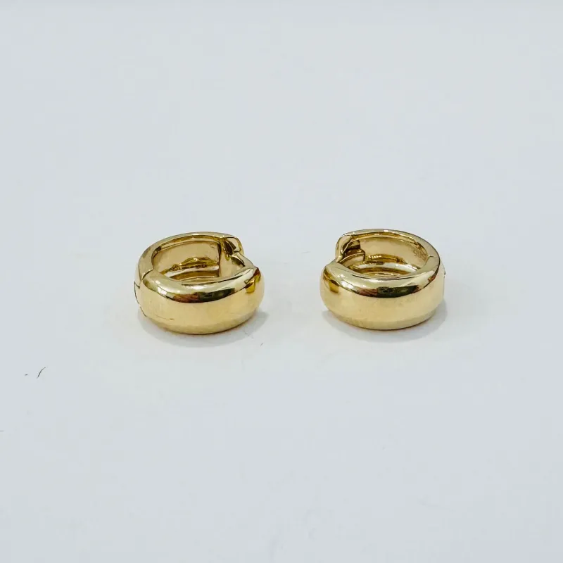 thick gold huggies made by Theodosia