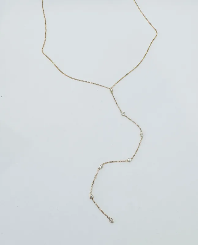 lariat with diamonds made by Theodosia