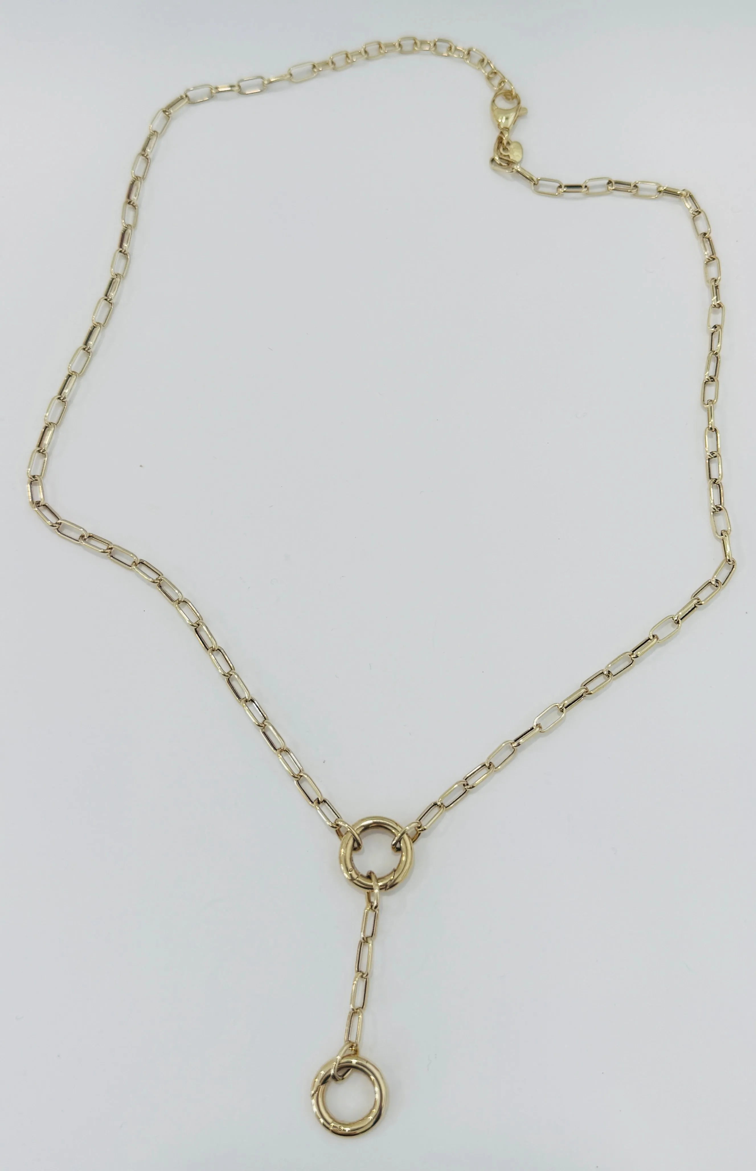 double connector paperclip chain sold by Theodosia