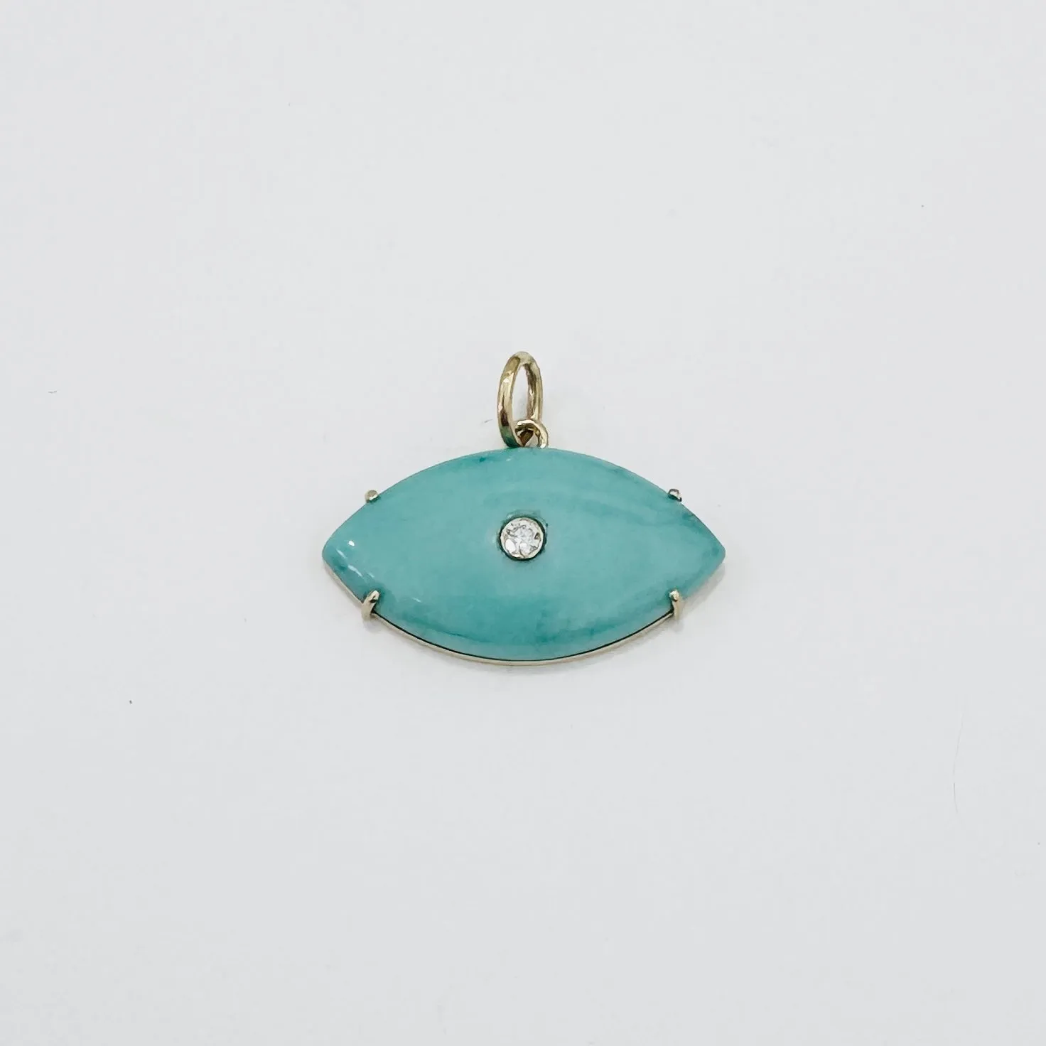turquoise evil eye pendant sold by Theodosia