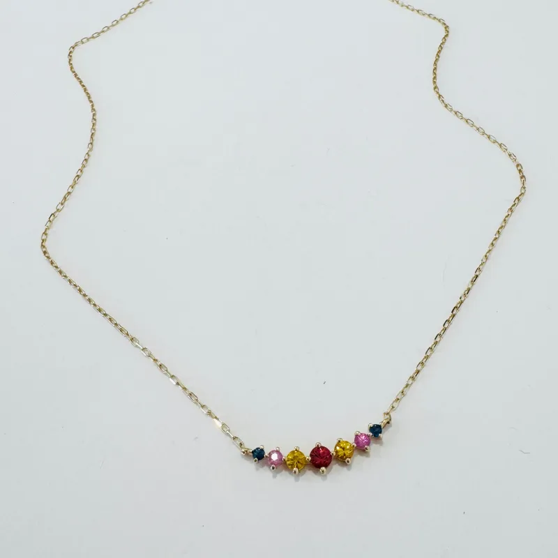 rainbow sapphire necklace made by Theodosia