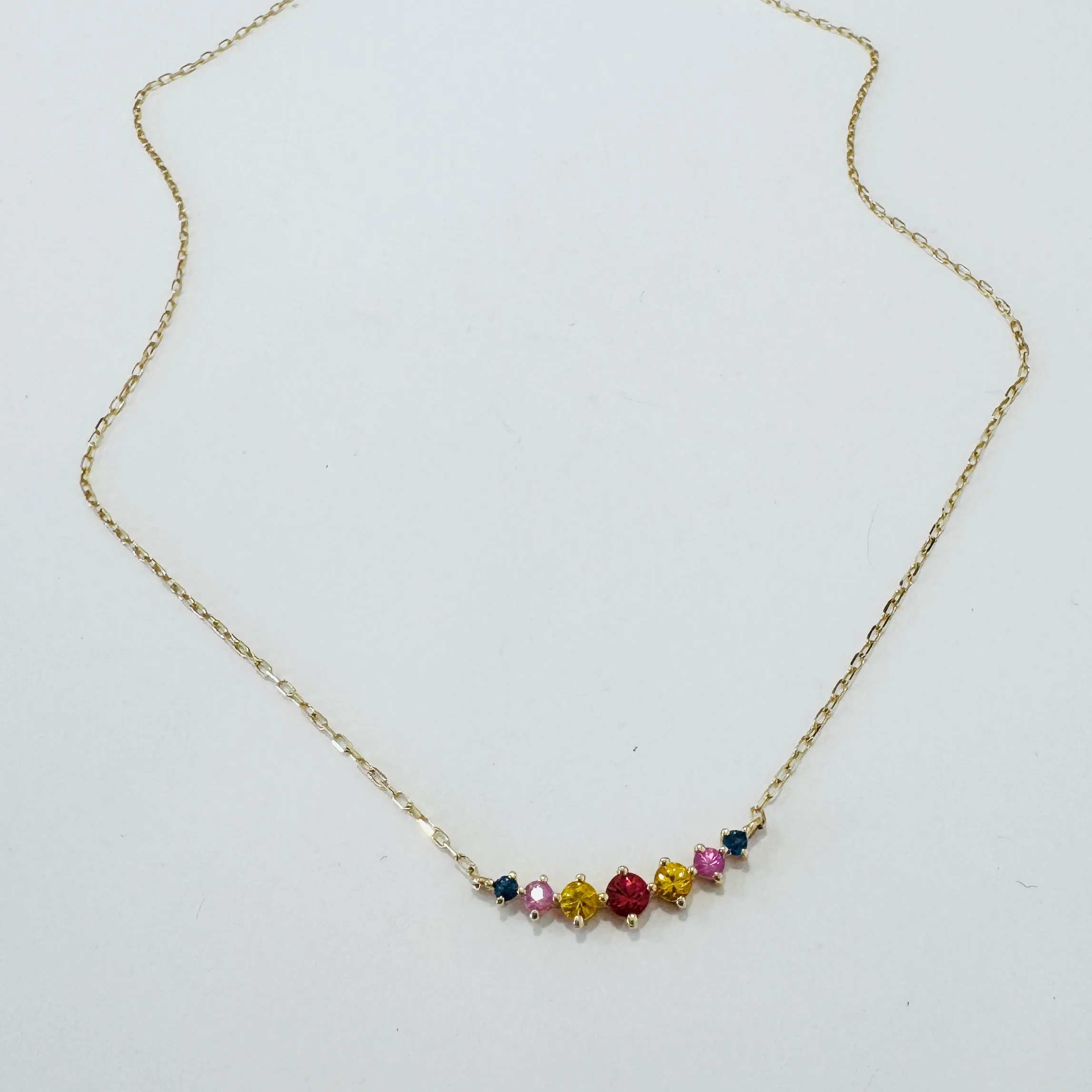 rainbow sapphire necklace sold by Theodosia