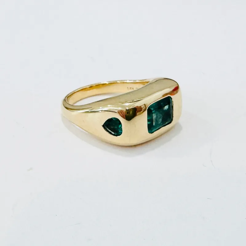 emerald dome ring made by Theodosia