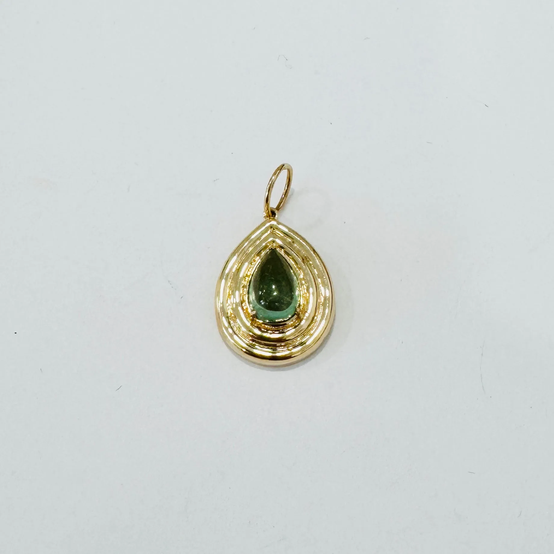 stepped green tourmaline pendant sold by Theodosia