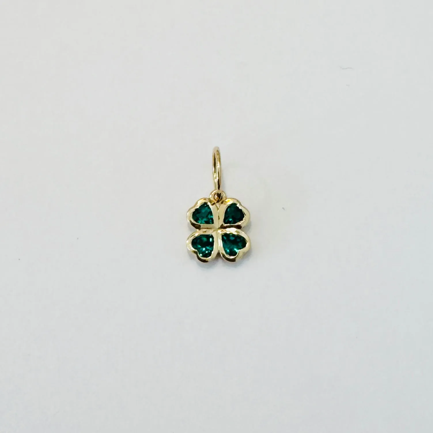 clover pendant, emerald sold by Theodosia