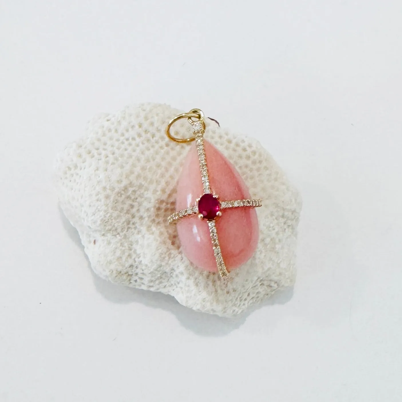 teardrop cage pendant sold by Theodosia