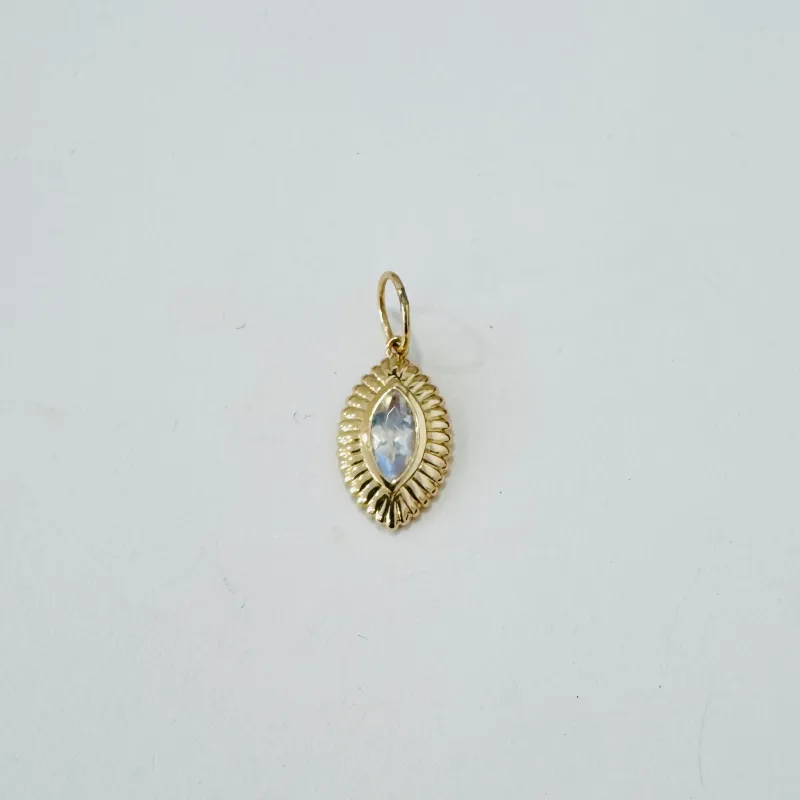 fluted marquise pendant made by Theodosia