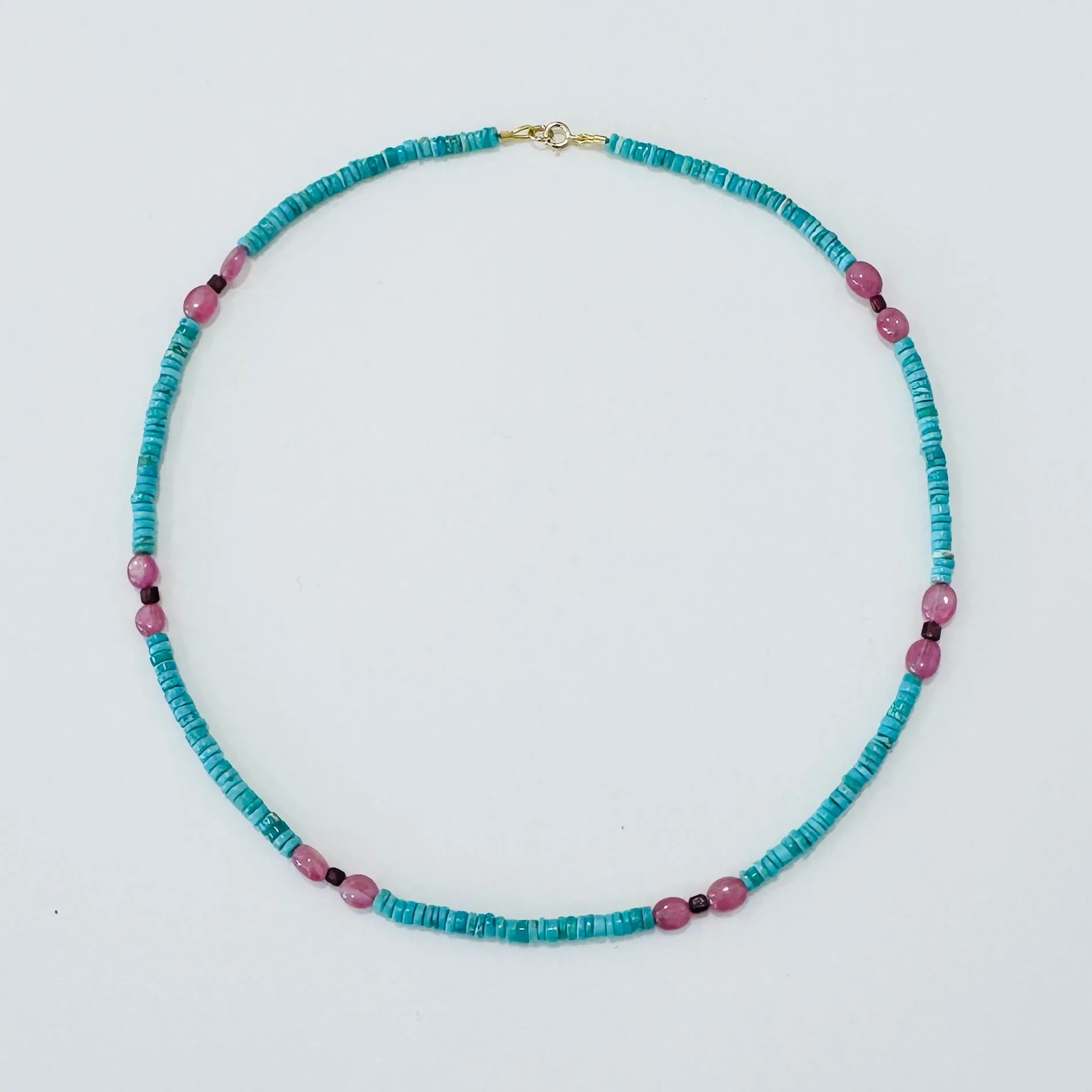 turquoise, ruby, and sapphire delicate sold by Theodosia