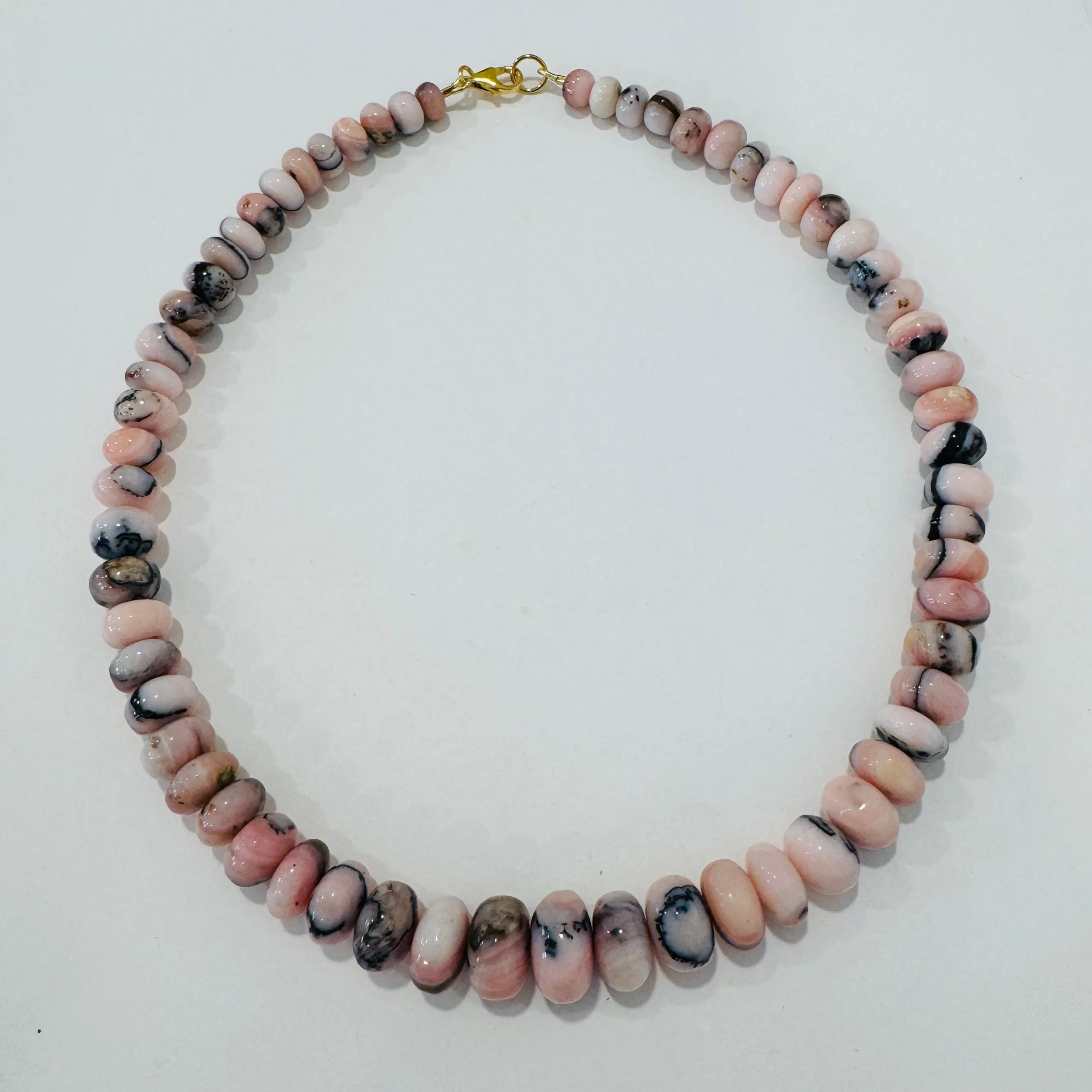 dendritic pink opal graduated sold by Theodosia