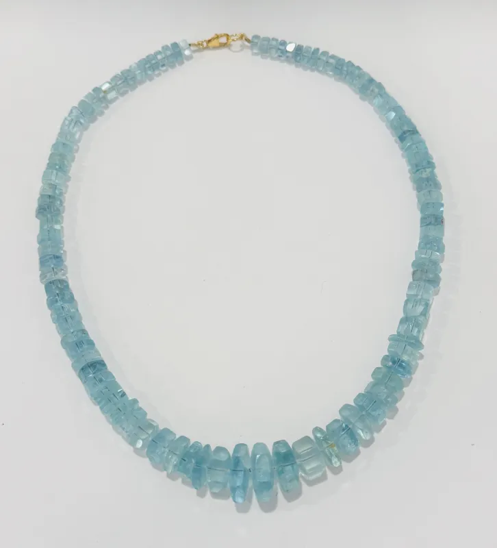 AAA aquamarine statement necklace made by Theodosia