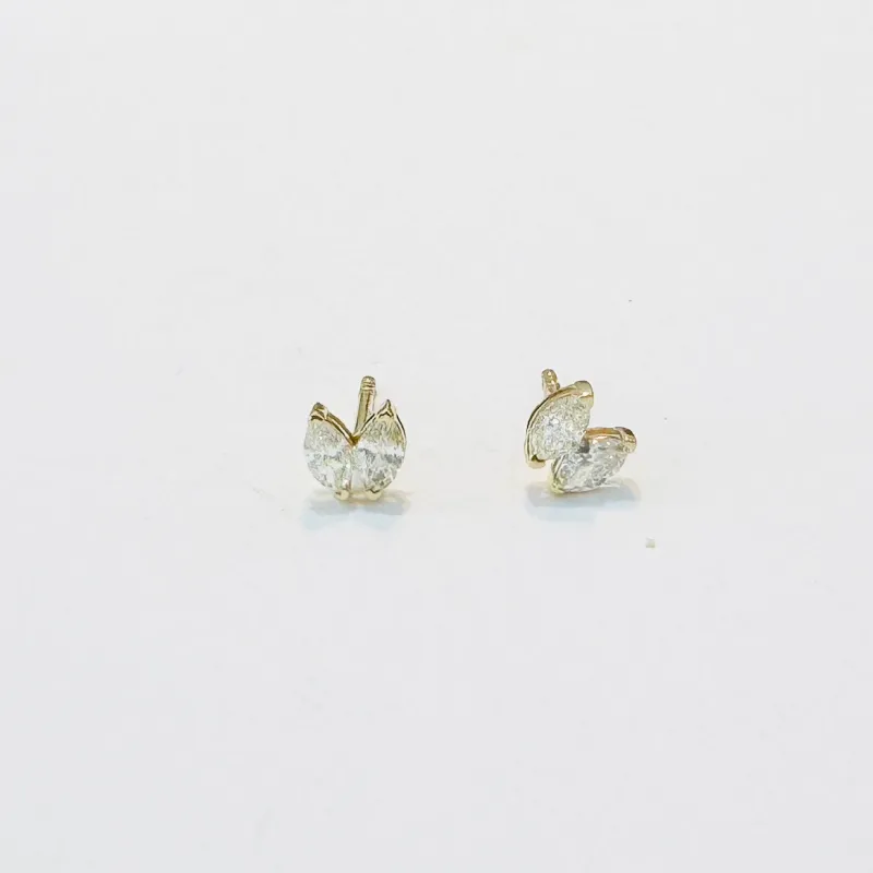 double marquise diamond studs made by Theodosia