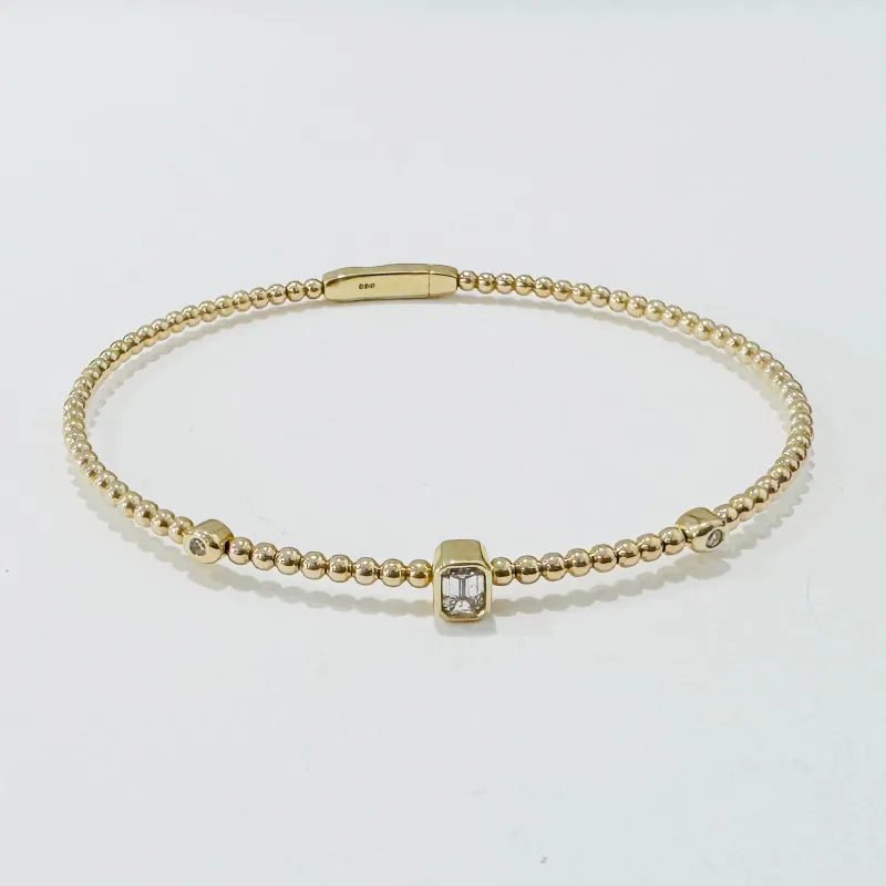 emerald cut diamond bubble flex bracelet made by Theodosia