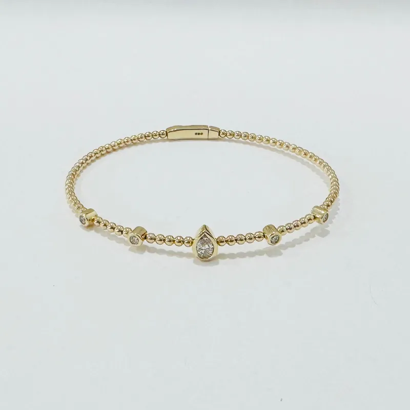 diamond teardrop bubble flex bracelet made by Theodosia