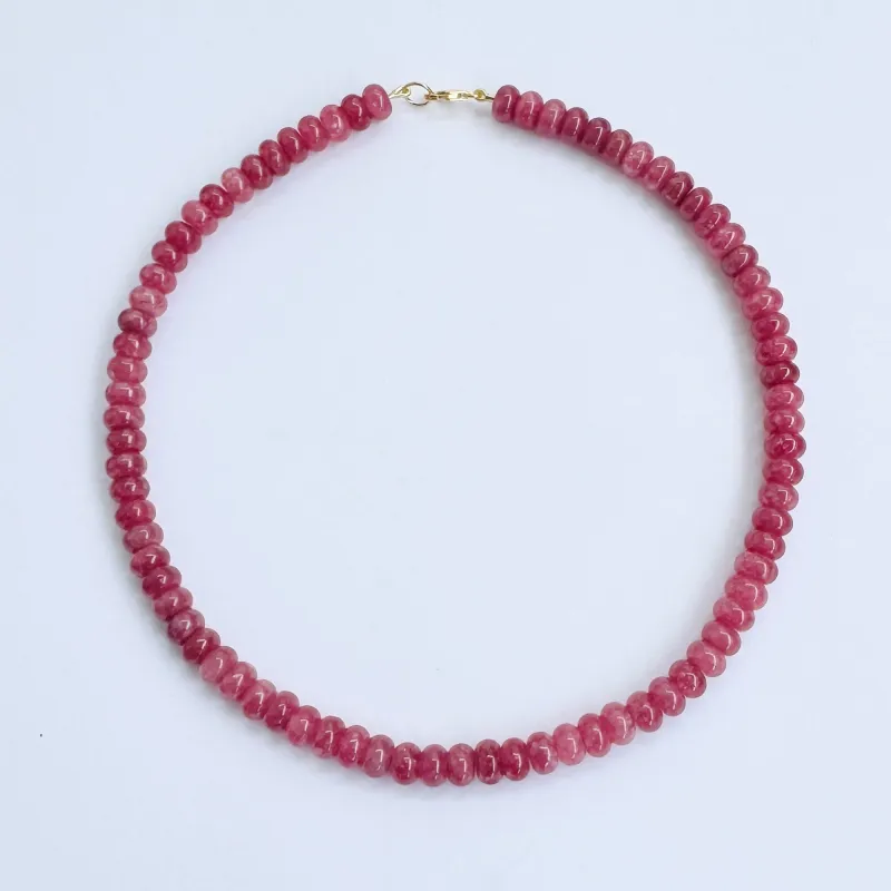 azalea angelite candy necklace made by Theodosia