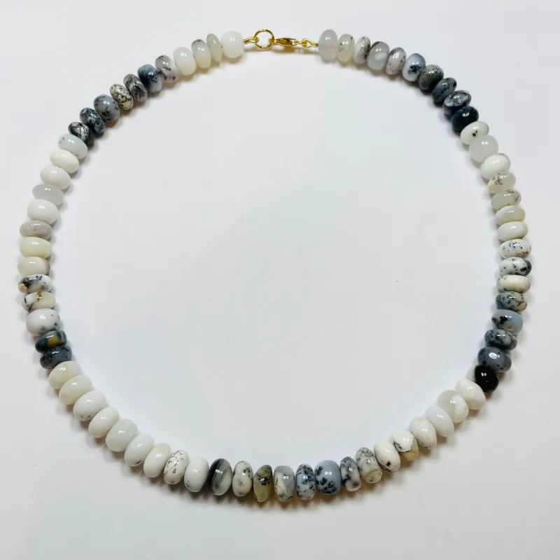 cookies and cream opal candy necklace made by Theodosia