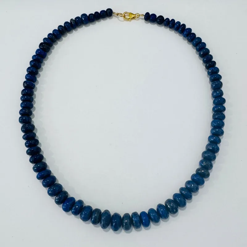 lapis graduated candy necklace made by Theodosia