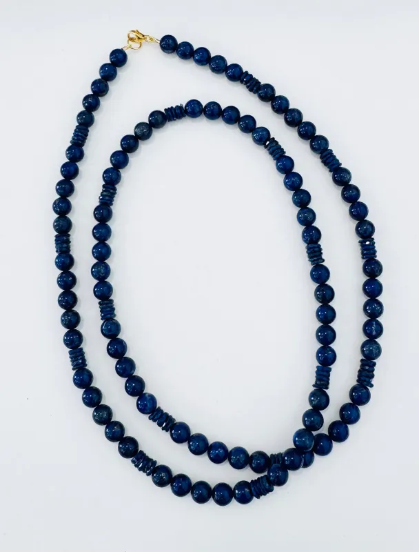 lapis layering necklace made by Theodosia
