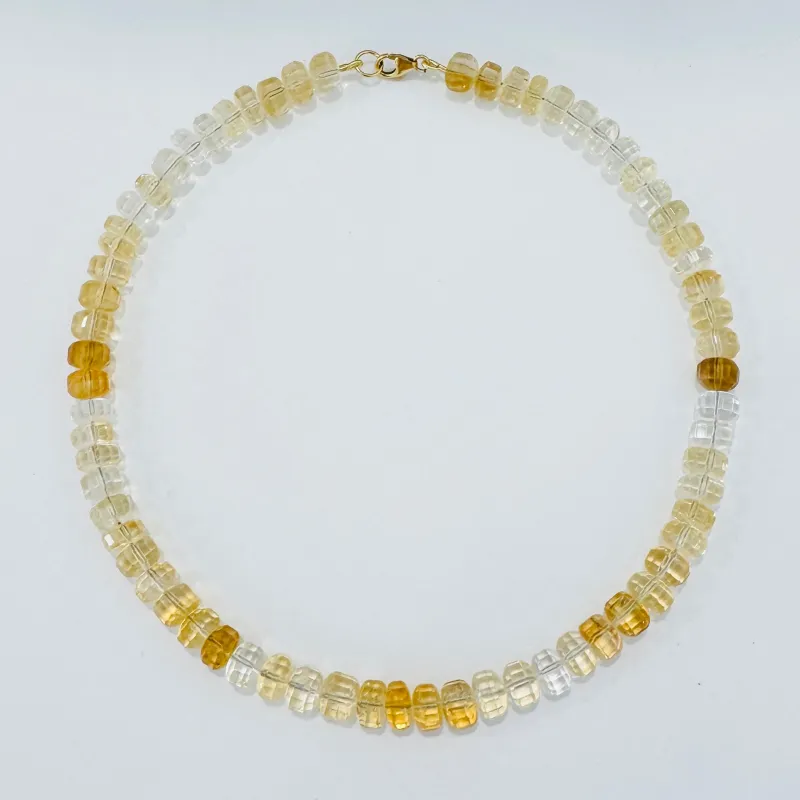 shaded citrine candy necklace made by Theodosia
