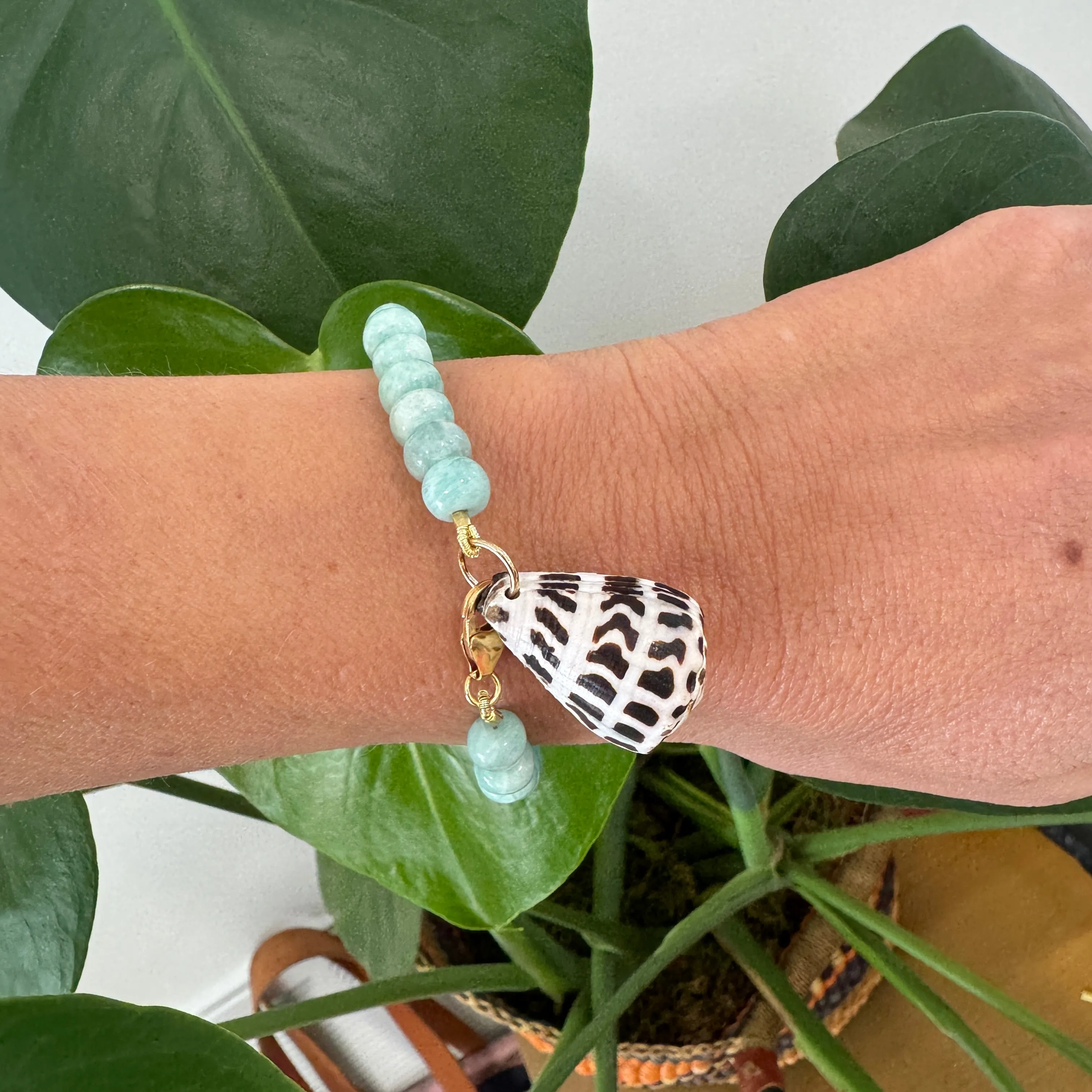 Beaded bracelet with shell sold by Theodosia product image thumbnail 3