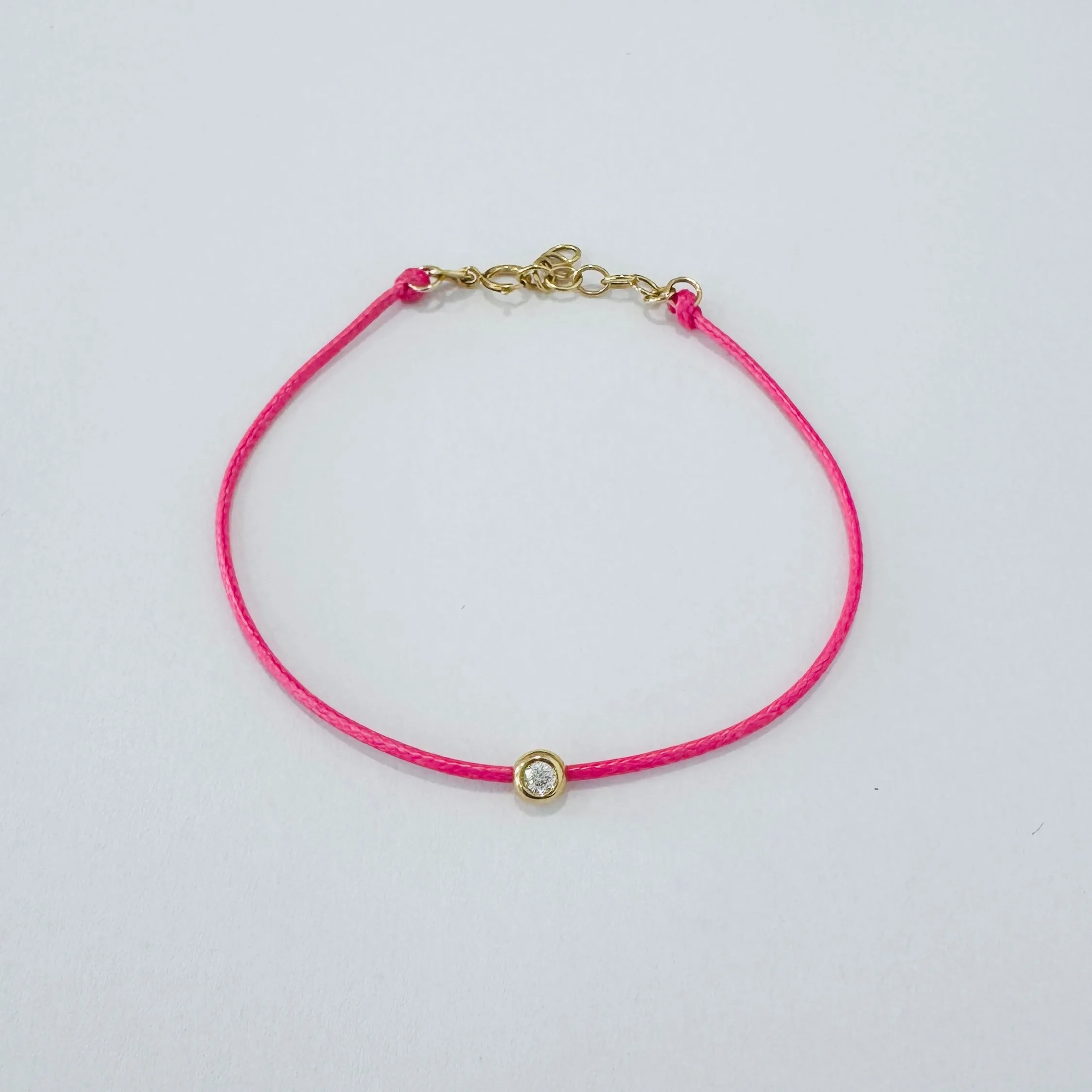 bezel set diamond cord bracelet sold by Theodosia product image thumbnail 3