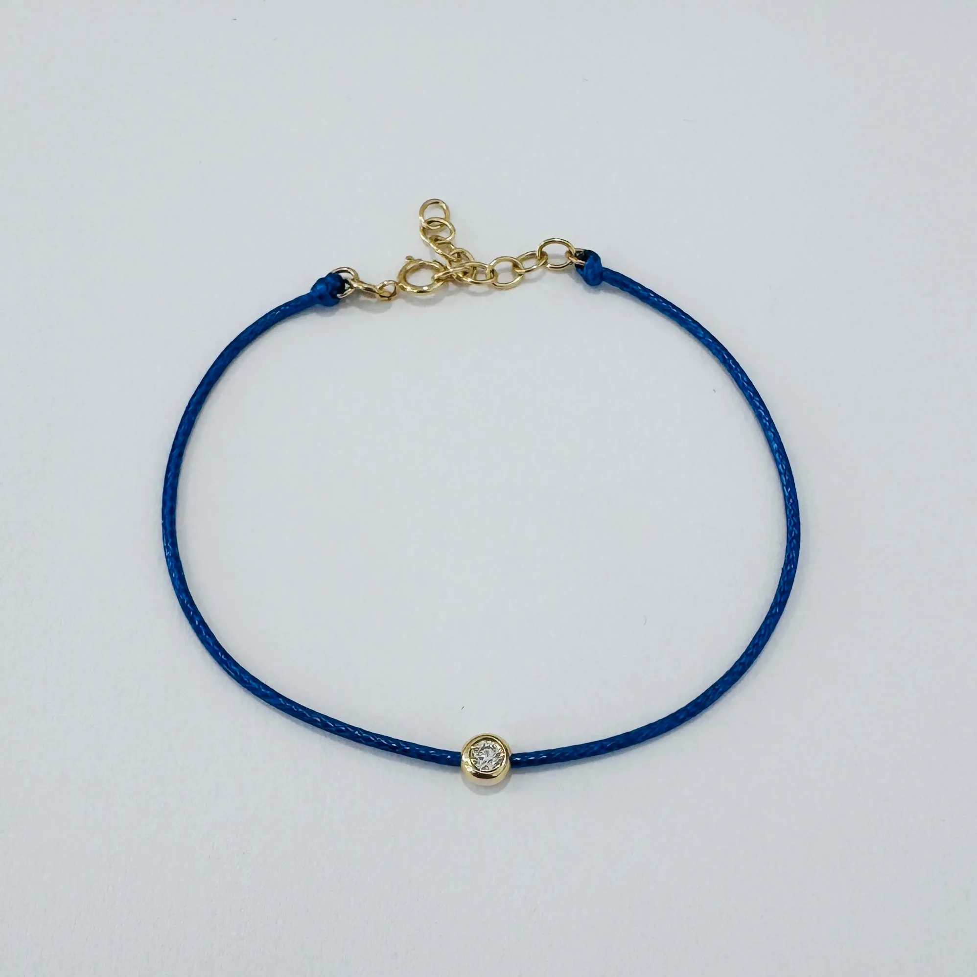 bezel set diamond cord bracelet sold by Theodosia product image thumbnail 2