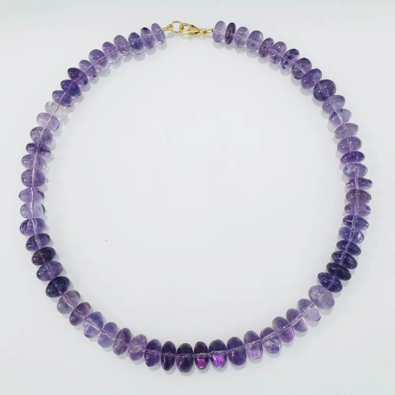 shaded amethyst candy necklace made by Theodosia