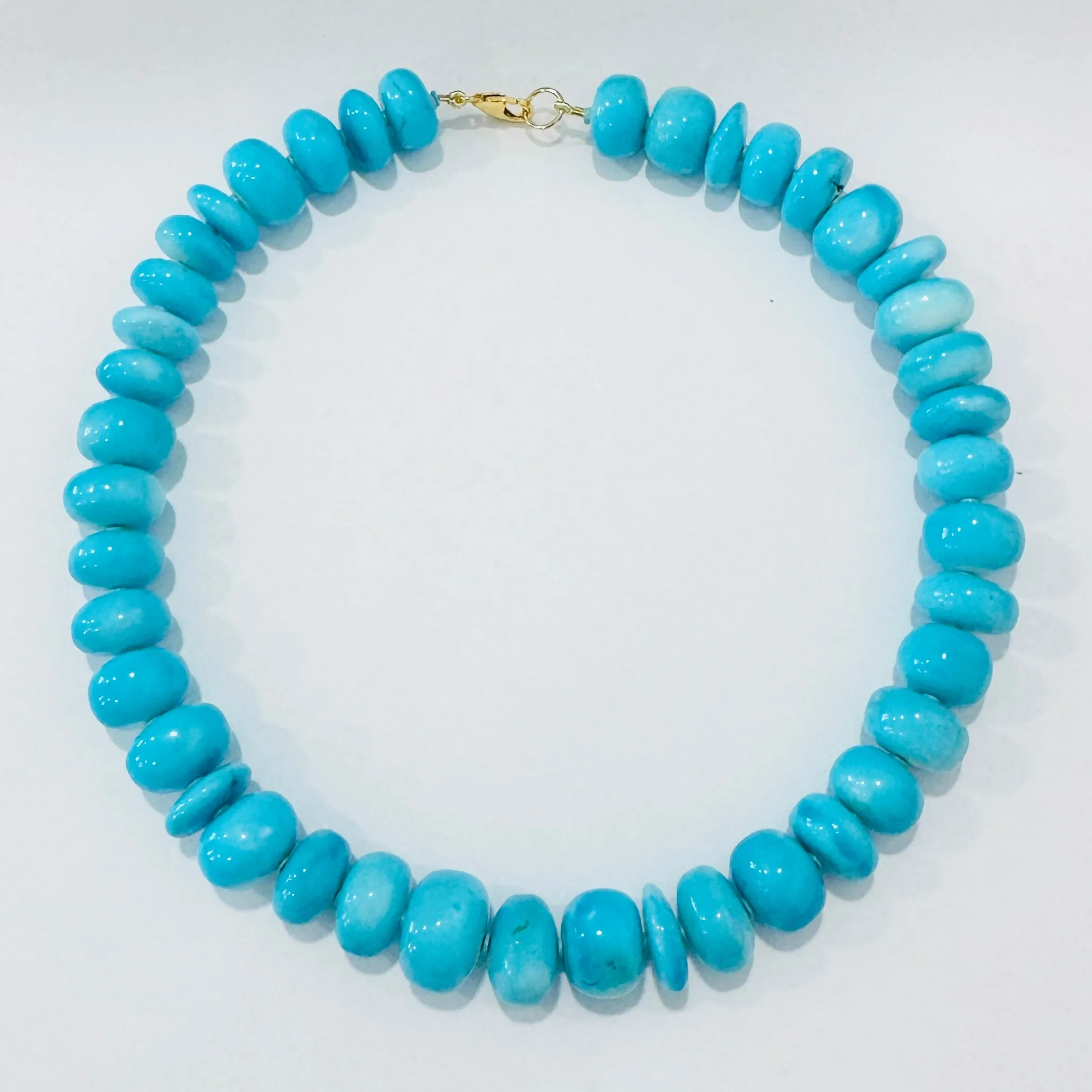 smooth bright blue opal candy collar sold by Theodosia