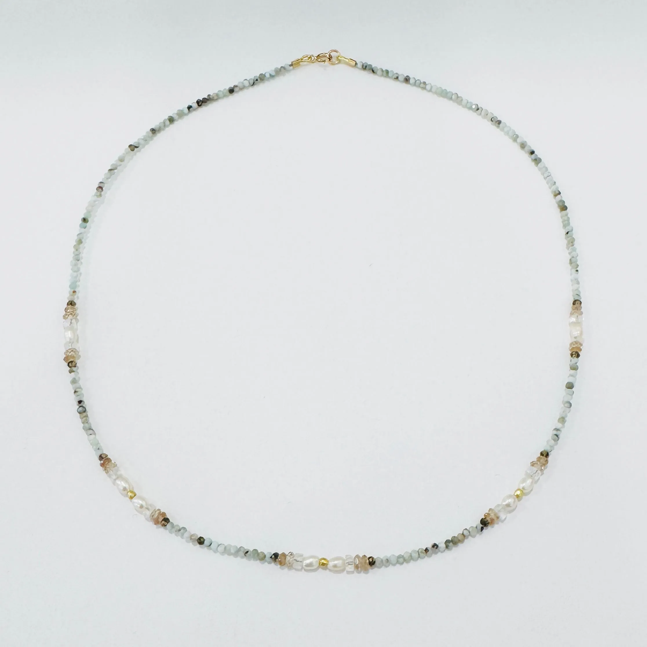 delicate desert opal pearl necklace sold by Theodosia