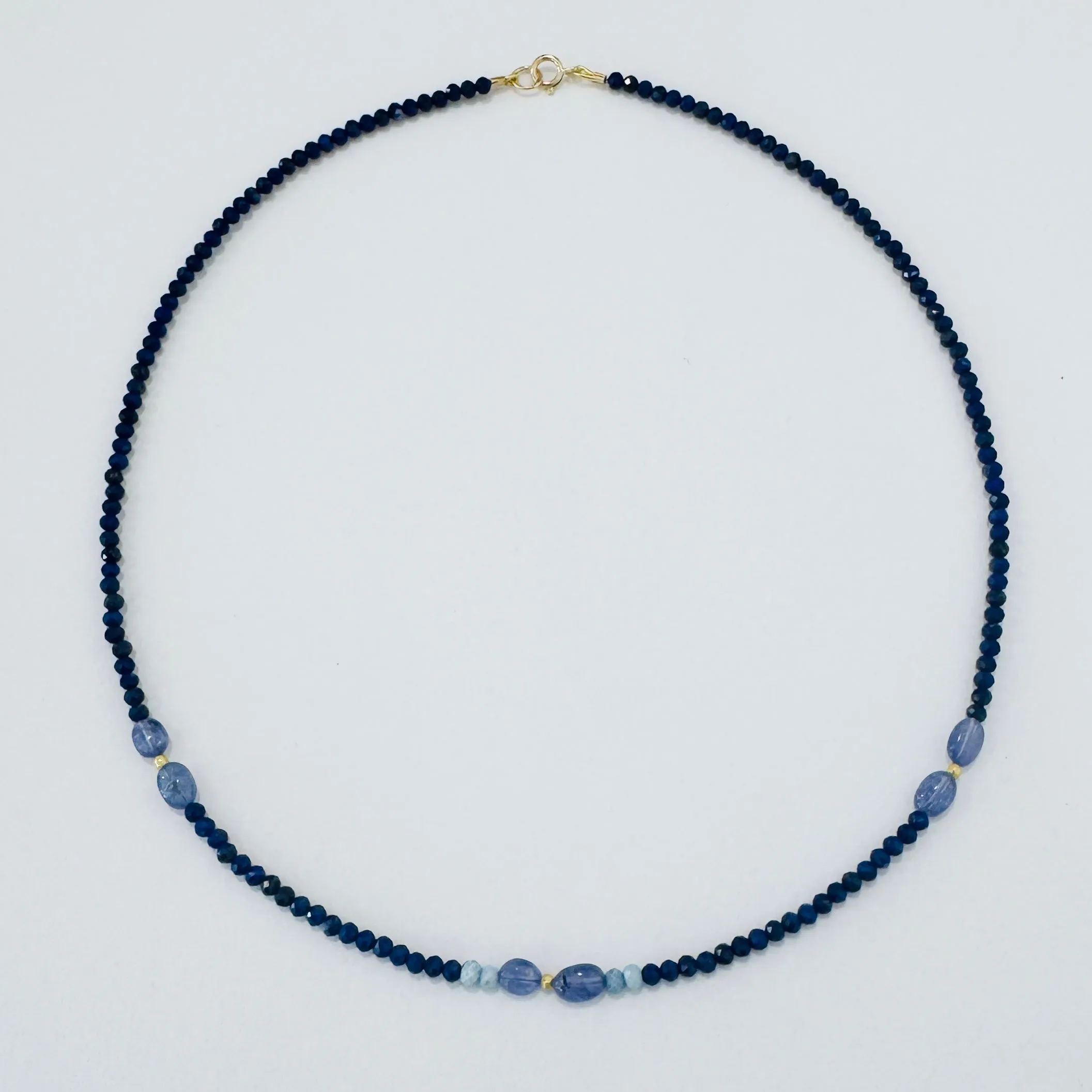 tanzanite and lapis necklace sold by Theodosia