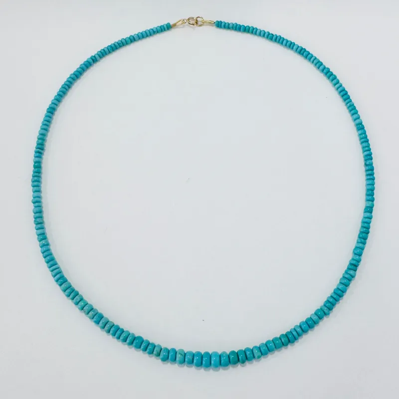 blue gem turquoise necklace made by Theodosia
