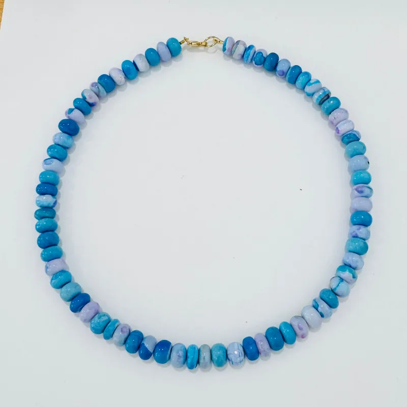 blue raspberry candy necklace made by Theodosia