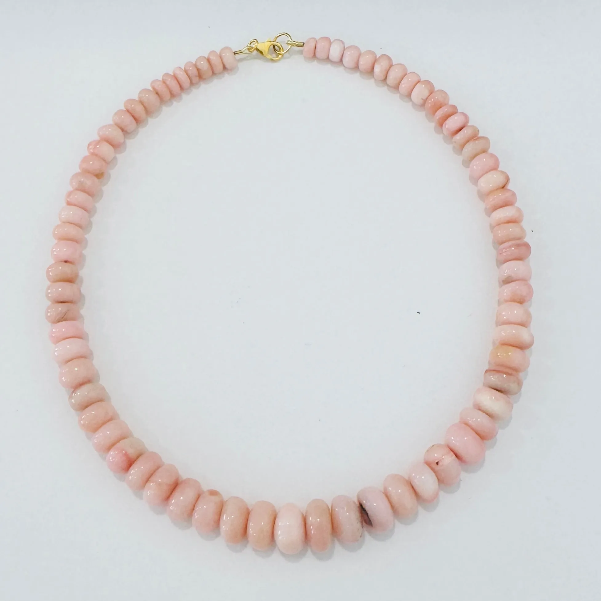 pink opal graduated candy necklace with matrix inclusions sold by Theodosia product image thumbnail 2