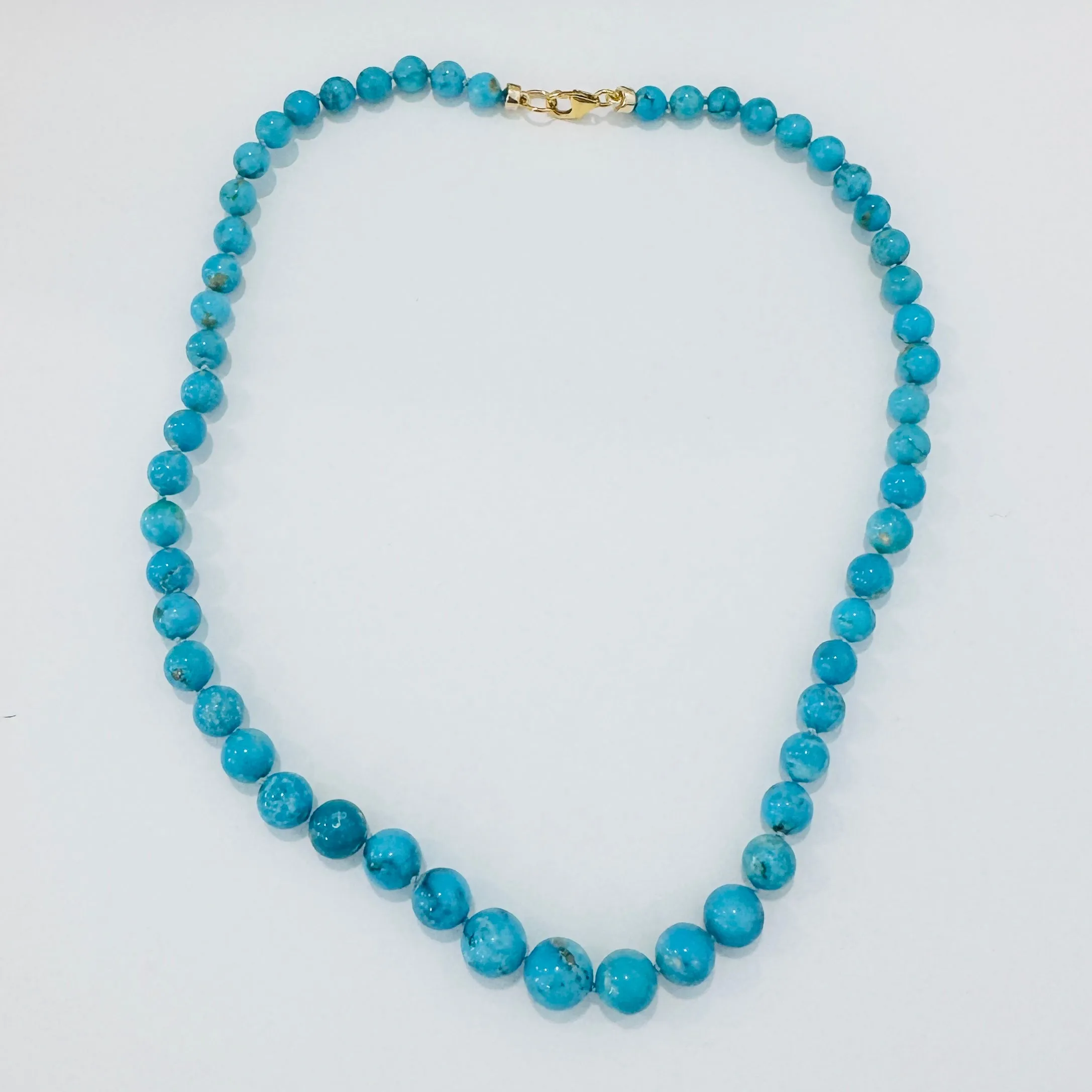 knotted sleeping beauty necklace sold by Theodosia