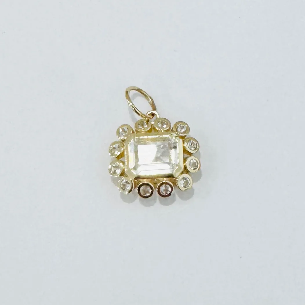Topaz flower pendant sold by Theodosia