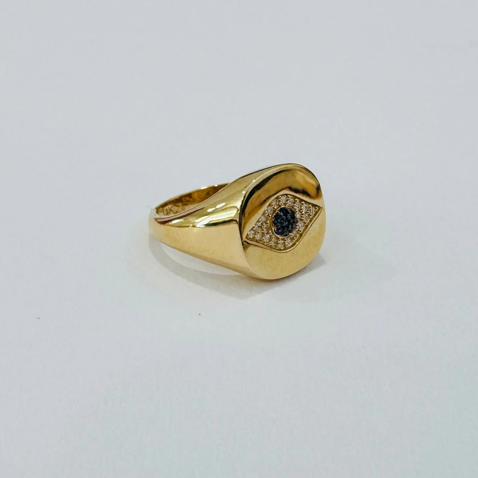 evil eye pinky ring sold by Theodosia product image thumbnail 2