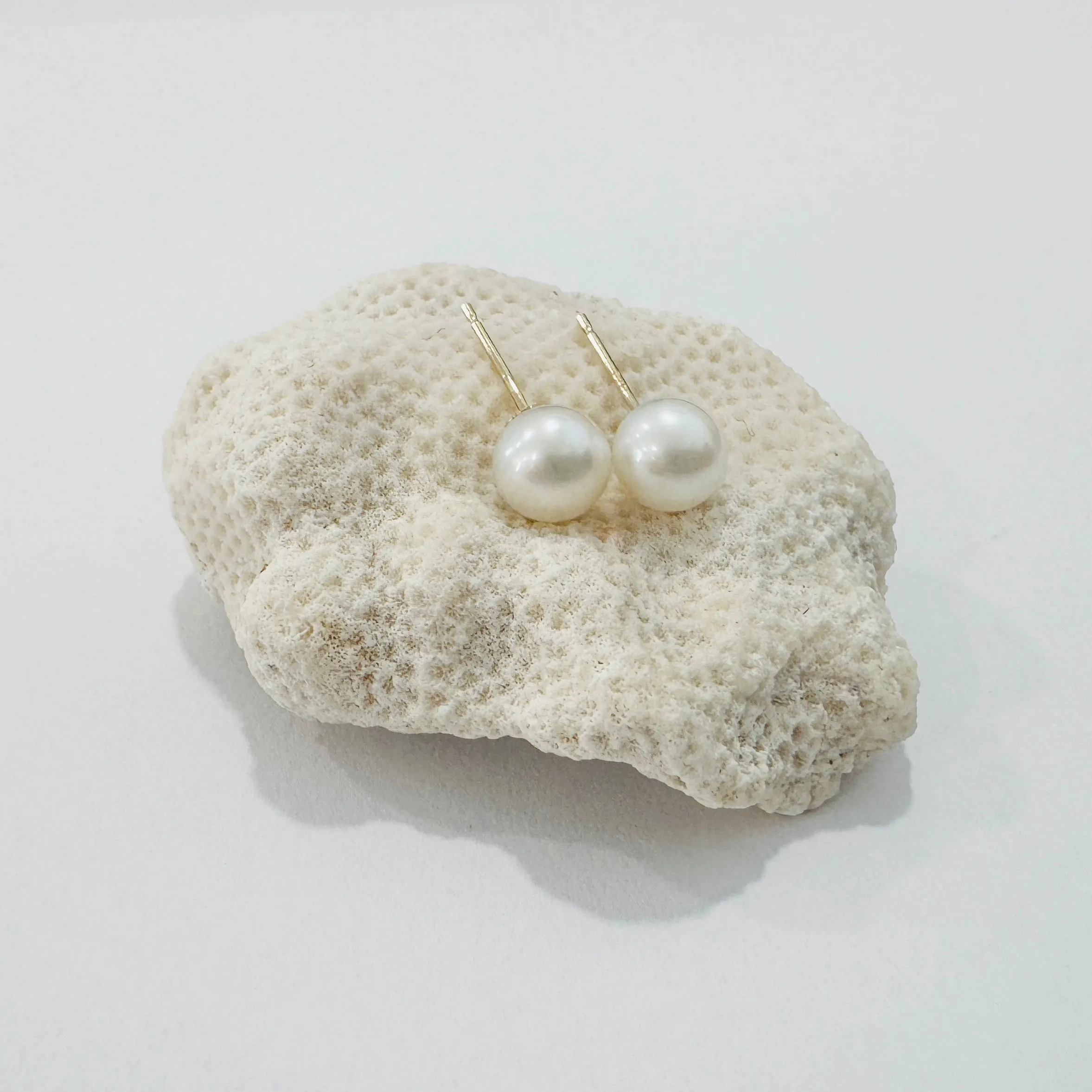 cultured pearl studs sold by Theodosia product image thumbnail 3