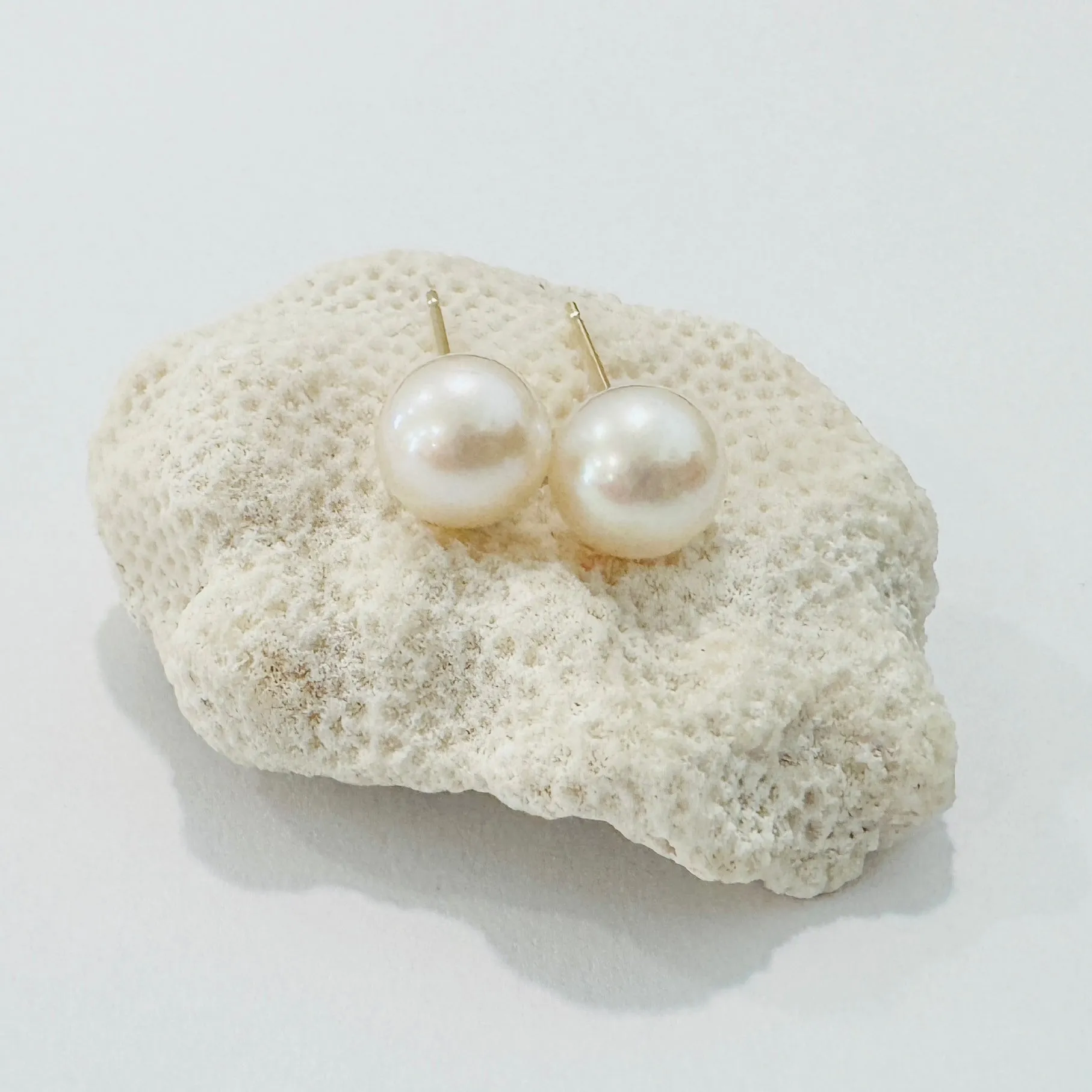 cultured pearl studs sold by Theodosia